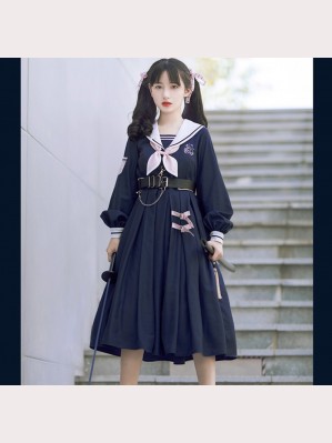 Polar Night Lolita Style Dress OP by Withpuji (WJ14)